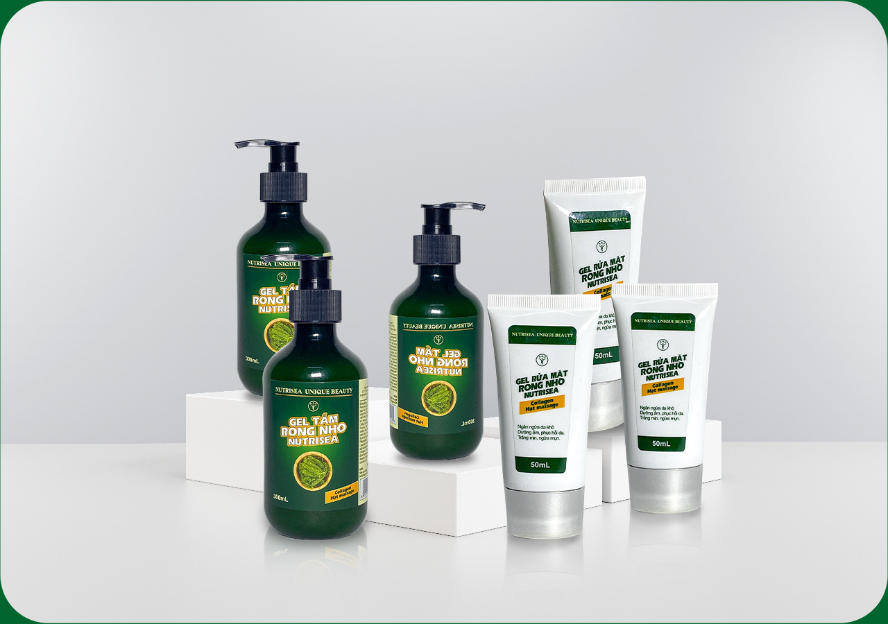 Mỹ phẩm Gel Tắm Rong Nho Nutrisea 300ml