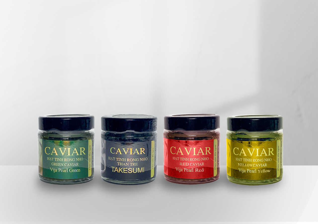 Hạt tinh rong nho Green Caviar 45g – Set 4 vị